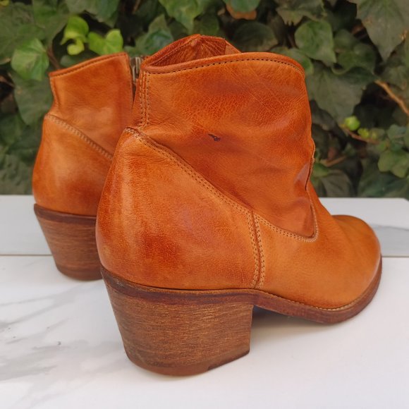N.D.C Santa Monica Made By Hand Stacked Heel Zip Up Ankle Boots Size 37 - Picture 6 of 12